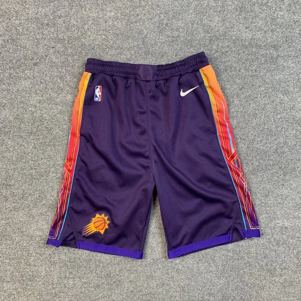 Phoenix Suns Shorts Boys Youth L Large Purple Player Engineered Basketball Nike